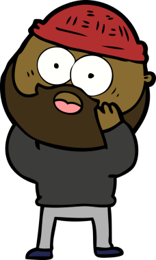 Bir insan tarafından çizilmiş sakallı bir adam.