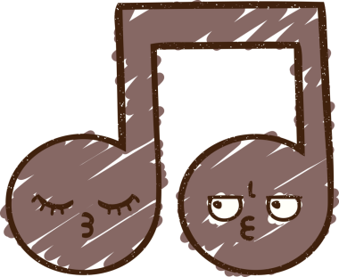 Bir insan tarafından çizilmiş nota tebeşiri.