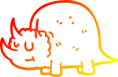 Bir insan tarafından çizilmiş tarih öncesi bir dinozorun sıcak çizgi çizimi