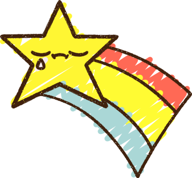 Üzücü Gökkuşağı Yıldız Tebeşiri Bir insan tarafından çizilmiş