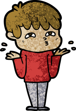 Bir insan tarafından çizilmiş karikatür adamı.