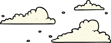 Bir insan tarafından çizilen karikatür bulutları