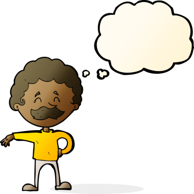 Karikatürist, bir insan tarafından çizilmiş düşünce baloncuğuyla kamp hareketi yapıyor.