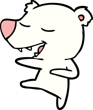 Bir insan tarafından çizilmiş kutup ayısı karikatürü