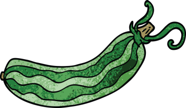 Bir insan tarafından çizilmiş karalama salatalığı.