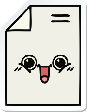 Bir insan tarafından çizilmiş şirin bir kağıt parçası.