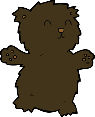 Bir insan tarafından çizilmiş oyuncak ayı.