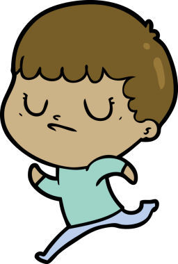 Bir insan tarafından çizilmiş huysuz çocuk çizgi filmi.