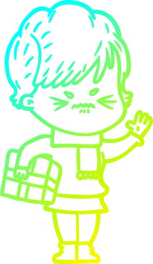 Bir insan tarafından çizilmiş karikatür çizimi.