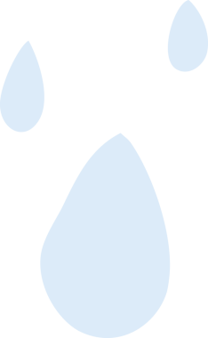 Bir insan tarafından çizilmiş karikatür su damlaları