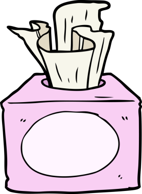 Bir insan tarafından çizilmiş dokular kutusu.