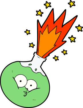 Çizgi film iksiri bir insan tarafından çizildi.