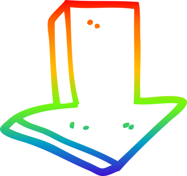 gökkuşağı gradyan çizgi çizimi bir insan tarafından çizilmiş bir çizgi film okunun yönü