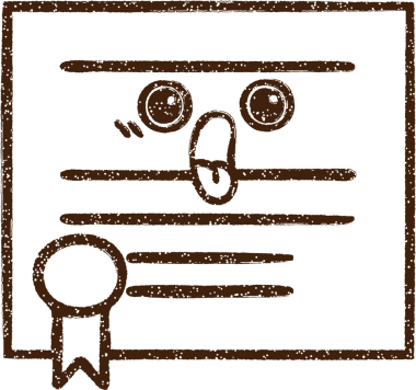 Bir insan tarafından çizilmiş Sertifika Kömürü Çizimi