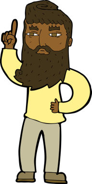 Bir insan tarafından çizilmiş bir fikri olan çizgi film adamı.