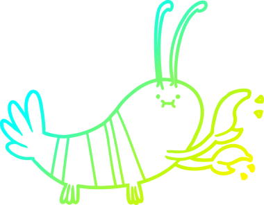 Bir insan tarafından çizilmiş bir ıstakoz çizgi filmi çizimi.