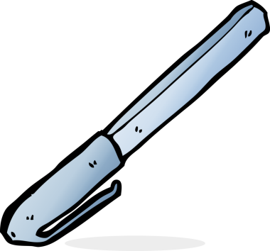 Bir insan tarafından çizilmiş karikatür kalem.