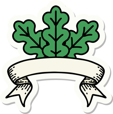 bir insan tarafından çizilmiş bir yaprak pankartı