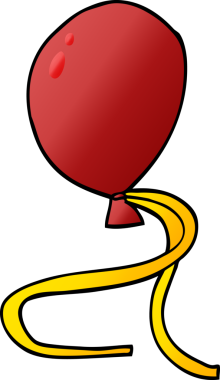 Bir insan tarafından çizilmiş kırmızı balon.