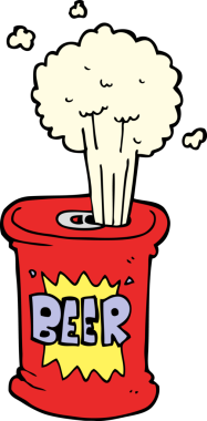 Bir insan tarafından çizilmiş bira kutusu.