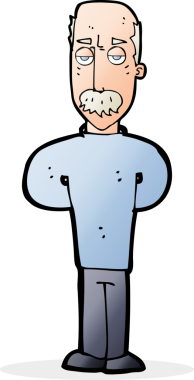 Çizgi film bir insan tarafından çizilmiş kel bir adamı kızdırdı.