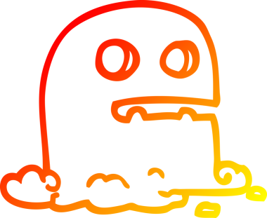 Bir insan tarafından çizilmiş ürkütücü bir karikatür çizimi.