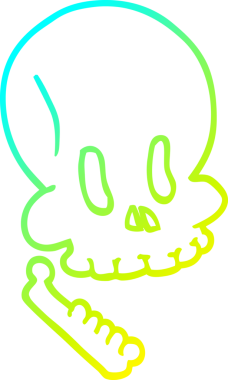 Bir insan tarafından çizilen cadılar bayramı kafatası karikatürü.