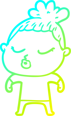 Bir insan tarafından çizilmiş soğuk bir çizgi film çizimi.