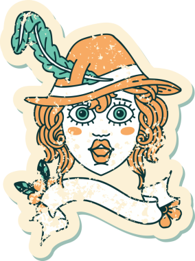 Retro Dövme Tarzı İnsan Ozan Karakteri Yüzü Bir İnsan Tarafından Çizildi