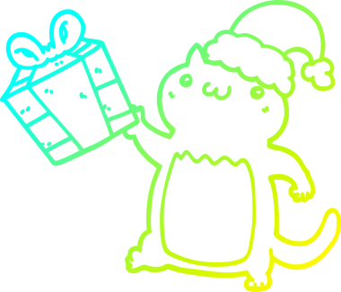 Soğuk gradyan çizgisi bir insan tarafından çizilmiş şirin bir çizgi roman kedisi.