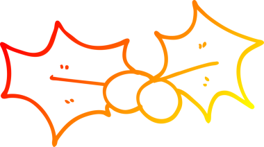 Bir insan tarafından çizilmiş kutsal bir yaprağın sıcak çizgi çizimi