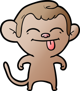 Bir insan tarafından çizilmiş komik çizgi maymun.