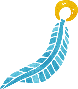 bir insan tarafından çizilmiş karikatür tüyü anahtarlığı