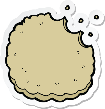 Bir insan tarafından çizilmiş karikatür bisküvisi.