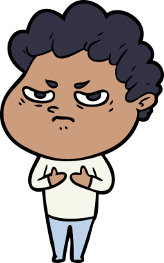 Bir insan tarafından çizilmiş kızgın bir adam.