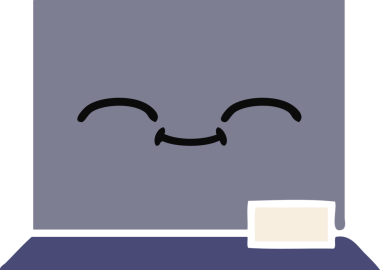 Bir insan tarafından çizilmiş düz renk retro karikatürü