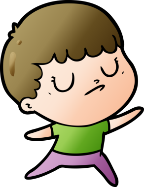 Bir insan tarafından çizilmiş huysuz çocuk çizgi filmi.