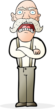 Karikatür bir insan tarafından çizilmiş yaşlı bir adamı şok etti.