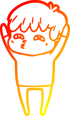 Bir insan tarafından çizilmiş, karikatür meraklısı bir adamın sıcak çizgi çizimi