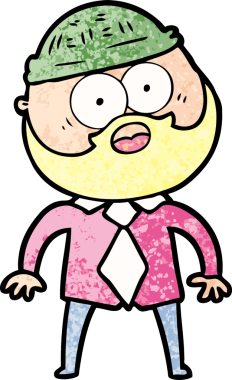 Bir insan tarafından çizilmiş sakallı bir adam.