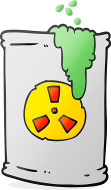 Bir insan tarafından çizilmiş serbest çizim radyoaktif atık