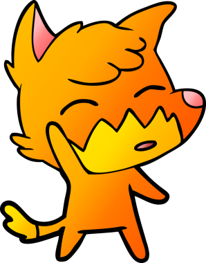 bir insan tarafından çizilmiş tilki çizgi filmi