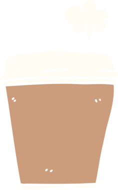 Bir insan tarafından çizilmiş karalama kahve fincanı.