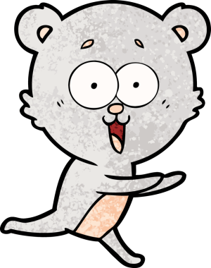 Bir insan tarafından çizilmiş bir çizgi film karakteri.