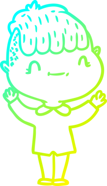 Bir insan tarafından çizilmiş soğuk hava çizgisi.