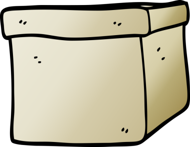 vektör gradyan çizim karton kutu bir insan tarafından çizildi