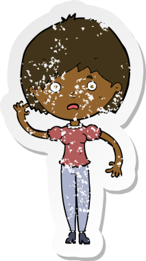 Bir insan tarafından çizilmiş sallanan bir karikatürün gerilimli yapıştırması.