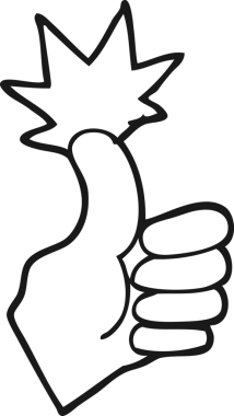 Bir insan tarafından çizilmiş siyah beyaz karikatür.