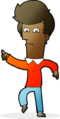 Bir insan tarafından çizilmiş çizgi filmci.