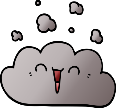 Bir insan tarafından çizilmiş karalama duman bulutu